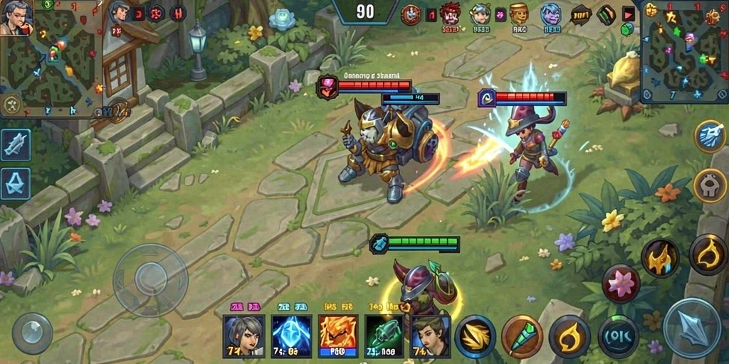 Aksi seru dalam permainan multiplayer.