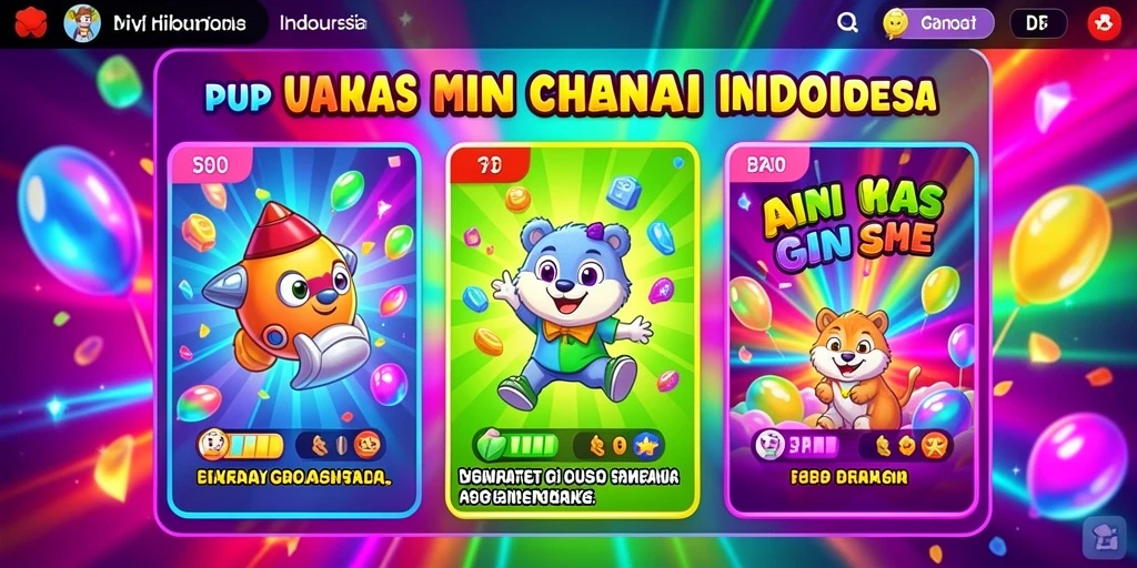 Screenshot menunjukkan berbagai tema permainan slot yang tersedia.